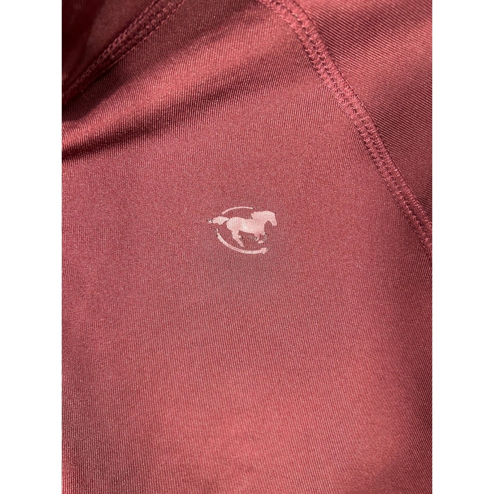Piper by SMARTPAK Quarter Zip Equestrian Shirt Women M Burgundy Horse Riding Top - Picture 3 of 8